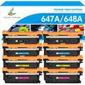 True Image 8-Pack Compatible Toner Cartridge for HP CE260A 647A 648A Work with LaserJet CP4520 CP4025N CP4225N CO4525XH Printer (2*Black 2*Cyan 2*Magenta 2*Yellow)