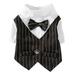 Puppy Suit Bow Tie Costume Wedding Shirt Formal Tuxedo with Black Tie Dog Prince Wedding Bow Tie Suit Pet Dog Tuxedo Bow Tie Clothes Wedding Suit Puppy Costumes Apparel Pet Suit Bow Tie Costume