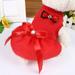 jiaroswwei Summer Bowknot Design Party Wedding Dog Puppy Princess Dress Pet Skirt Costume