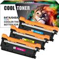 Cool Toner 3-Pack Compatible Toner for HP CE260A HP 647A 648A Enterprise CP4520 CP4025 CP4025DN CP4025n CP4525 CP4525dn CP4525n CP4525XH Replacement Printer Ink Cyan Magenta Yellow