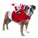 Zoiuytrg Christmas Pet Dog Costume Santa Claus Cowboy Riding Winter Pet Dog Hooded Clothing Xmas Party Custome