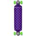 Yocaher Drop Down Longboard Complete Cruiser 41.25 x 10 w/Premium Grip Tape Aluminum Alloy Truck 71mm Longboard Wheels and ABEC -9 Bearings - Checker Purple