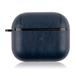 Dido Leather Earphone Case Holder Professional Cover Shock-proof Metal Carabiner Visual Women Men Gift Replacement for Airpods 3 Dark Blue