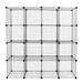 Zimtown 16 Cube DIY Wire Portable Closet Storage Organizer Shelves Bookshelf Bookcase for Living Room Bedroom Office