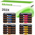 A Aztech 16-Pack Compatible for HP 202X CF500X Toner Cartridge Work with HP Color LaserJet Pro M254dw M254dn MFP M281fdn M281cdw M280nw Printer (4*Black 4*Cyan 4*Magenta 4*Yellow)