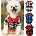 Walbest Plaid Puppy Shirts with Bow Tie Dog Buffalo Shirt Pet Christmas Sweatshirt Bow Dog Shirt Outfit for Birthday Party Small Dogs Cats Holiday Photo Wedding Supplies(Red XS)