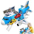 YouLoveIt Airplane Car Toys Set Children Educational Vehicles Toys Transport Airplane Toys Aircraft Toy Set Trucks Car Toys with Play Mat Kids Toys Toddler Vehicle Toy Airplane Gift Toys