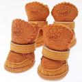 4PCS Pets Dog Shoes Winter Warm Snow Boots Puppy Protective Anti-slip Booties