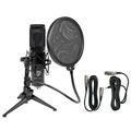 Rockville RCM PRO Studio Recording Condenser Microphone+Shockmount+Stand+Filter