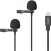 iLav-DUO Dual Digital Clip-On Omnidirectional Lavalier Microphone with MFi Certified Lightning Connector