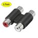 RCA 2 Female to 2 Female Connector Stereo Audio Video Cable Adapter Coupler 2Pcs