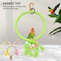 AURORA TRADE Pet Parrot Birds Cage Toy Cotton Rope Circle Ring Stand Chewing Bite Hanging Swing Climbing Play Toys for Cockatiel Parakeet