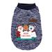 Christmas New Pet Cat And Dog Clothing Warm And Cold Sweater Blue XXL