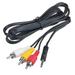 PwrON Compatible 3.5mm to RCA A/V TV Video Cable Cord Lead Replacement for ONN 7 9 10 Portable DVD Player