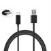 Charger 6ft USB Cable for Kyocera DuraXV Extreme -- Cord Power Wire Turbo Charge Sync Black compatible with Kyocera DuraXV Extreme Flip Phone