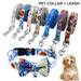 Ybeauty Pet Leash Collar Floral Pattern Decorative Adjustable Cute Pet Dog Traction Rope Collar Pets Accessories
