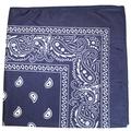 5 Pack Mechaly Dog Bandana Neck Scarf Paisley Cotton Bandanas - Any Pets (Navy