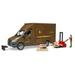 1/16 Mercedes-Benz Sprinter UPS Truck with Manually Operated Pallet Jack by Bruder 02678