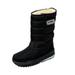 FITORON Womens Mid Calf Boots- Winter Snow Boots Platform Thick Plush Waterproof Motorcycle Boots Warm Shoes Black 39