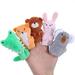 Baby Hand Puppet Toy Biteable Animal Plush Finger Toy Forest Baby B (Pack of 5)