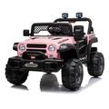 BBH-016 Dual Drive 12V 4.5A.h with 2.4G Remote Control off-road Vehicle Toys for Boys Girls Power Vehicles Pink