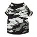 Papaba Pet Vest Pet Shirt Camouflage Print Breathable Thin Dog Fashion T-shirt for Summer