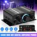 Lingsida Audio Power Amplifier 20W+20W Mini HiFi Stereo Audio Amplifier 2CH Subwoofer Amp Stereo Bass Audio Player for Auto Car Mp3 Mp4 PC Speaker Black