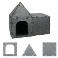 SPRING PARK DIY Pet Bed for Cats Dogs Soft Nest Kennel Bed Cave Felt House Tunnel Sleeping Bag Mat Pad Tent