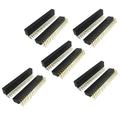 10 Pcs Double Rows 2.54mm Pitch 2x20 Pin Right Angle Female Pin Headers