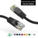 4ft (1.2M) Cat5E UTP Ethernet Network Booted Cable 4 Feet (1.2 Meters) Gigabit LAN Network Cable RJ45 High Speed Patch Cable Black (4 Pack)