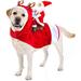 Dog Christmas Costume Dog Santa Claus Costume Dog Cat Christmas Holiday Outfit Pet Christmas Clothes Running Santa Claus Riding on Pet for Small to Medium Sized Dogs