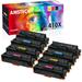 Amstech 8-Pack Compatible Toner for HP CF410X CF411X CF412X CF413X for HP Color LaserJet Pro MFP M477fnw M477fdn M477fdw M377dw Pro M452dw M452nw M452dn Printer(Black Cyan Magenta Yellow)