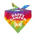 Happy Camper Van Life Scrunch Tie Dye Triangle Dog Bandana