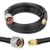 15 ft Low Loss Coaxial Extension Cable 50 Ohm SMA Male to N Male Connector MOOKEERF KMR240 N Male to SMA Male Cable for 3G/4G/5G/LTE/Ads-b/Ham/GPS/WiFi/RF Radio to Antenna or Surge Arrester Use