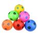 HEMOTON 6 Pcs Soft Toy Balls Mini Inflatable Football Toys Multicolor Plastic Balls Children Outdoor Sports Toy (Random Color)