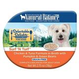 Natural Balance Pet Foods Delectable Delights Grain Free Wet Dog Food Surf N Turf in Broth 2.75 oz