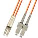 20 Meter Multimode Duplex Fiber Optic Cable (62.5/125) - LC to SC - Orange