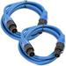 Seismic Audio Pair of 12 Gauge 10 Blue Speakon to Speakon Speaker Cables 10 Blue - TW12S10Blue-Pair