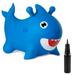 Rigma Bouncy Horse Shark - ECO-Friendly - Animal Bouncing Horse Hopper Toy Inflatable Ride on Jumping Bouncer for Kids (Blue)