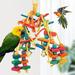 Sutowe Parrot Toys Hanging Rope Chewing Toy Pet Ladder Wood Stand Budgie Parakeet Cockatiel Climb Cage Bird Bite Toy Colorful Bird Chewing Toy Wooden Bungee Hanging Swing Toy Pet Supplies