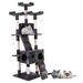 Pefilos Cat Tree Tower for Indoor Cats - Cat Condo for Multiple Cats Cat Tree for Large Cat Tiger Tough Cat Tree Tower Interactive Playground Gray