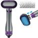 Oneisall Pet Hair Dryer 3 in 1 Professional Pets Dryers + Dog Brush + Massager 3 Adjustable Blowing Dryer 360-Degree Portable Home Dog Grooming Supplies for Small Medium Large Dogs and Cats - Purple