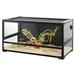 REPTI ZOO 40 Gallon Tempered Glass Reptile Large Terrarium Tank Reptile Terrarium 36 x18 x18 Easy Folding