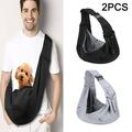 2PCS Pet Sling Carrier Adjustable Shoulder Bag for Small medium Dogs Cats Single Shoulder Backpack