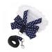 Dog Bowknot Harness Set Cute Kitten Harness And Leash Set For Dogs Cat Chihuahua Lace Print Party Vest