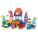 PicassoTiles 333pcs Magnetic Building Blocks and Magnetic Tile Combo Set for Ages 3+ PTL333