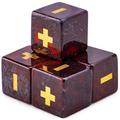 [Pack of 2] - Handmade Stone Fudge Dice Poppy Jasper 4-pack