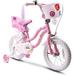 Coewske Princess Kids Bike 14 inch Boys Girls Bicycle with Training Wheels Pink