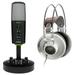 AKG K701 Open-Back Studio Recording Reference Headphones Bundle with Mackie USB Microphone