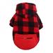 Hazel Tech Dog Classic Plaid Hoodie Pet Dog Clothes Breathable for Small Medium Dog Cats